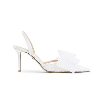 Mach & Mach White Leather Heels