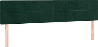 vidaXL Cabeceros 2 Unidades De Terciopelo Verde Oscuro 80x5x78/88 Cm Vidaxl