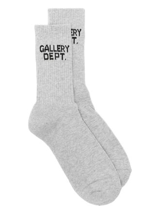 Gallery Dept. logo-embroidered socks - Grigio