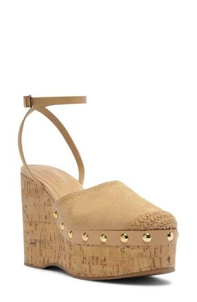 Schutz Kayana Platform Wedge Clog in Light Wood at Nordstrom, Size 8.5
