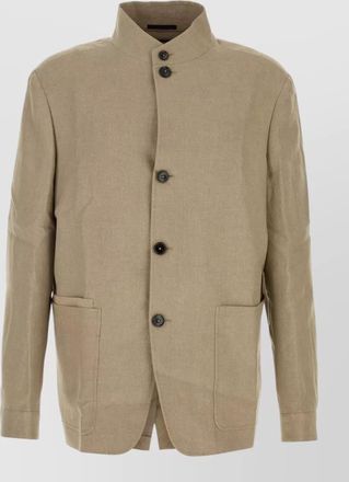 Ermenegildo Zegna formal jacket stand collar front pockets