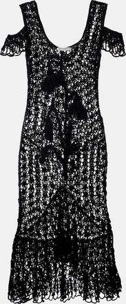 J.W.Anderson Ruffled crochet cotton midi dress