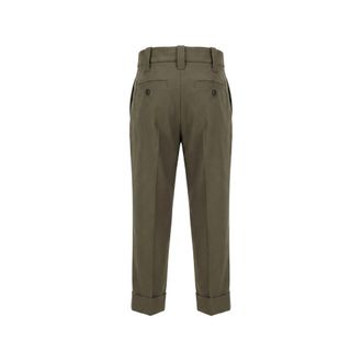 Brunello Cucinelli Wool Trousers - Green