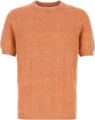 Brunello Cucinelli Orange Knit T-Shirt