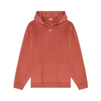 Diesel D Logo Patch Hoodie - - Sweatshirts & Hoodies - Uomo - Rosso - S