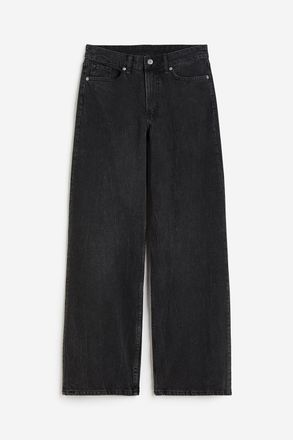 H&M Baggy Regular Jeans - Schwarz