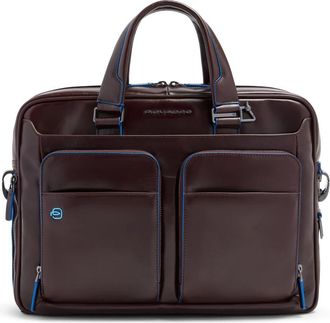 Piquadro Laptop Bags & Cases, male, Brown, Size: ONE SIZE Blue Square Briefcase 15