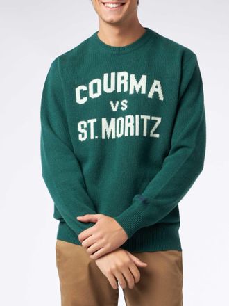 MC2 Saint Barth Man Crewneck Sweater With Courma Vs St. Moritz Jacquard