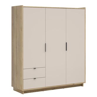 Petits Meubles Armario 3 puertas 2 cajones y madera tableros de aglomerado laminados