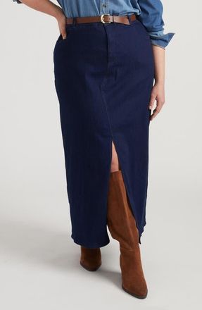 Universal Standard Denim Maxi Skirt in Dark Indigo at Nordstrom, Size 2Xl