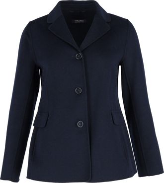 Max Mara SMax Mara Short Blazer in Navy Blue Wool