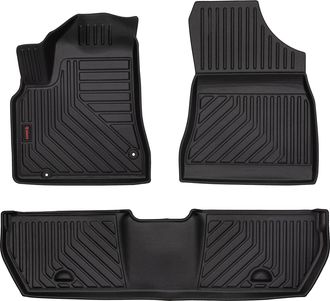 OEM Alfombrillas De Goma 3d Para Coche: Citro&euml;n Berlingo Ii (furgoneta, Multiespacio, 5 Plazas, 2008-2018) - Borde De 5 Cm