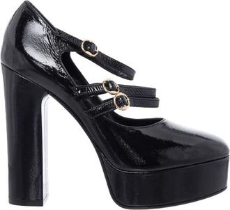 Celine Black Patent Platform Mary Jane Pumps Size 40