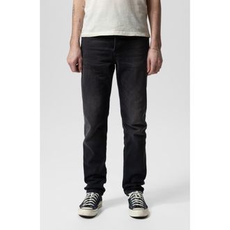 Nudie Jeans Steady Eddie II Regular Fit Tapered Leg Jeans in Black Change at Nordstrom, Size 29 X 32