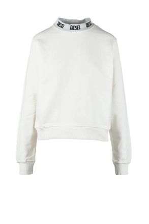 Diesel White Cotton Crew Neck Sweatshirt