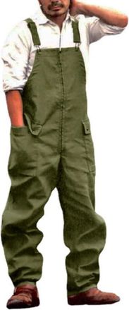 Generic Mens Work Bib And Brace Waterproof Overalls Heavy Duty Bib And Brace Overalls For Men Adjustable Strap Workwear Jumpersuits Loose Fit Outdoor Dungaree