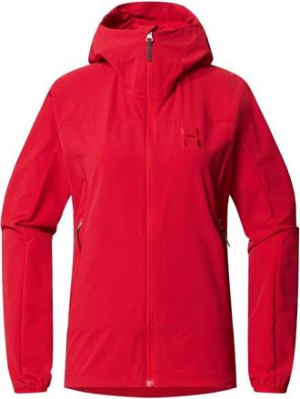 Hagl&ouml;fs Rosson Softshell Hood Softshelljacke f&uuml;r Damen | rot