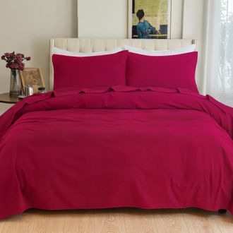 Elegant Comfort 4-Piece Cotton Flannel Sheet Set - 100% Turkish Cotton