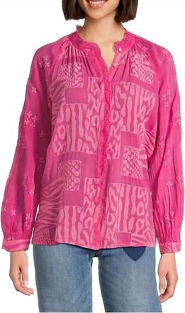 Johnny Was Jaga Molli Blouse In Magenta