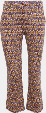Max Mara Multicolor Printed Cotton Capri Pants