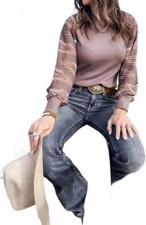 Cruel Girl Womens The Jennifer Long Sleeve Top In Brown