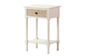 Adda Home Mesita blanco de madera 43x35x68cm