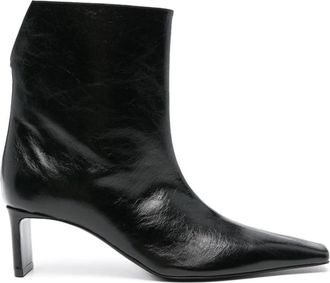Khaite Ona Boots - Dames - Laarzen met Hak - Zwart - 40 EU - Leer - Schoenen