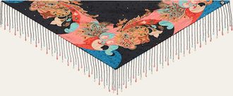 Etro Embroidered Paisley-Print Fringe Scarf