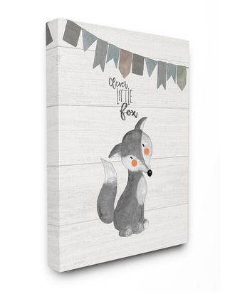 Stupell Industries Clever Little Fox By Jo Moulton Canvas Art