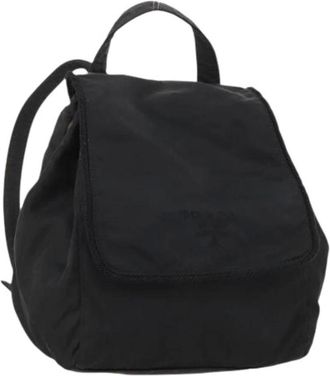 Prada Pre-owned Backpacks, female, Black, Size: ONE SIZE Pre-owned Nylon Vintage Backpack