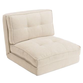 Macabane Sill&oacute;n convertible de 1 plaza en tejido color crudo