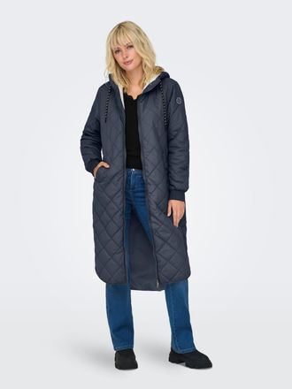 Only Steppmantel ONLY ONLNEWSANDY QUILT COAT CC OTW, Damen, Gr. XS, blau (ombre blau), Steppware, Obermaterial: 100% Nylon, unifarben, regular fit, Rippstr