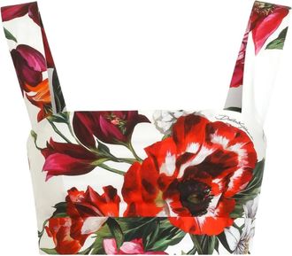 Dolce & Gabbana Top a fiori - Bianco