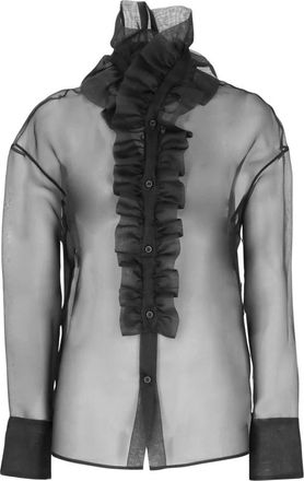 D.exterior Camisa de Seda - Blouses & Shirts - Mujer - Negro - S