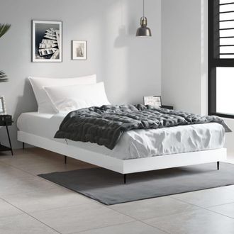 Berkfield Home Bed Frame High Gloss White 90x200 cm Engineered Wood