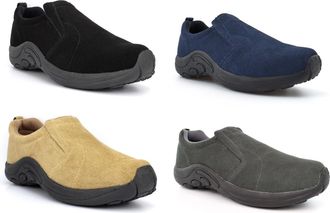 Generic Mens Suede Shoes Mens Leather Shoes Size 14 Casual Shoe Size 13 Real Suede Shoe Driving Slip On Slip in Genuine Leather Upper Sizes 7-14 Taupe/Grey/Na