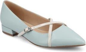 Journee Collection Camby Pointed Toe Flat in Blue at Nordstrom Rack, Size 7.5