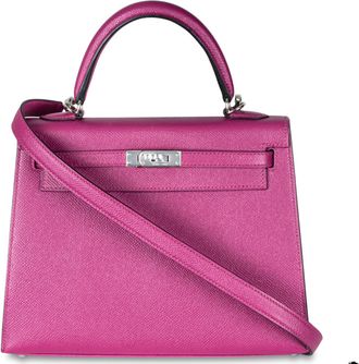 Herm&egrave;s Herm&eacute;s Rose Pourpre Epsom Leather 25cm Kelly