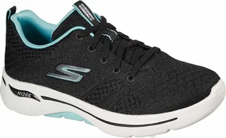 Skechers Womens Go Walk Arch Fit Unify Sneaker In Black/aqua