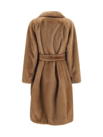 Max Mara Faux Fur Coat - Beige