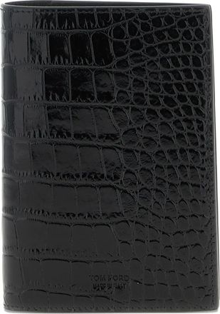 Tom Ford Porta passaporto con stampa - Nero