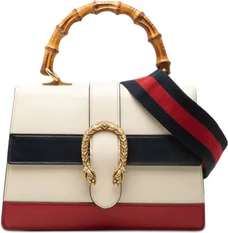 Gucci Pre-owned Gucci Medium Leather Bamboo Dionysus Web Satchel Ladies DJALA7T7HC3AU5ID