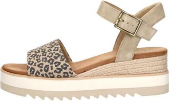 Toms Diana Wedge Sandal - Dames - Sleehakken - Beige - 37 EU - Schoenen