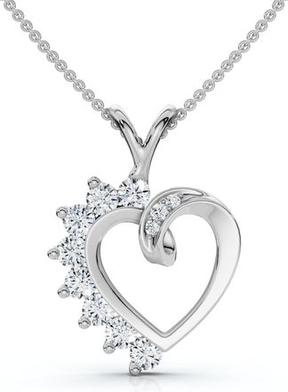 Pompeii3 Diamond Heart Pendant 1/4Ct 10k Gold Lab Grown
