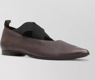 Uma Wang pointed toe leather flat ballerina shoes