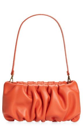 Staud Bean Leather Clutch in Blood Orange at Nordstrom