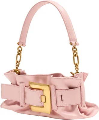 Balmain Womens Shoulder Bag Pink Calfskin