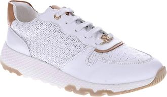 Revere Comfort Shoes Womens Los Angeles Sneaker - Wide In White/tan