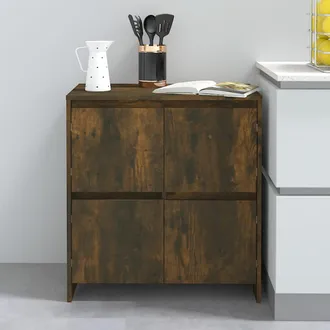 vidaXL Vidaxl - Aparador Madera Contrachapada Color Roble Ahumado 70x41x75 Cm