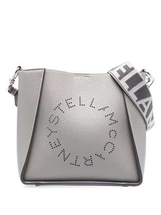 Stella McCartney Grey Stella Logo mini crossbody bag
